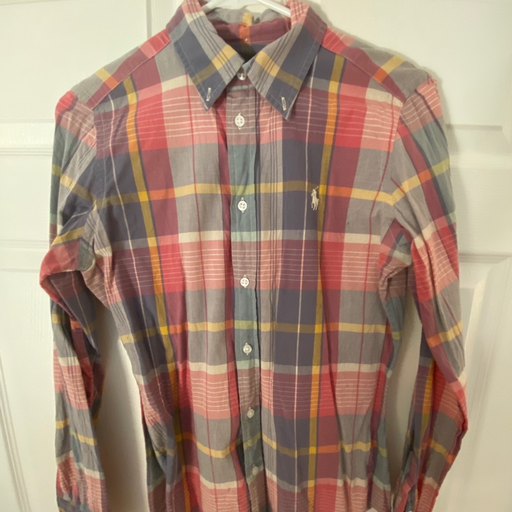 Ralph Lauren Sport Women’s pastel plaid buttonDown